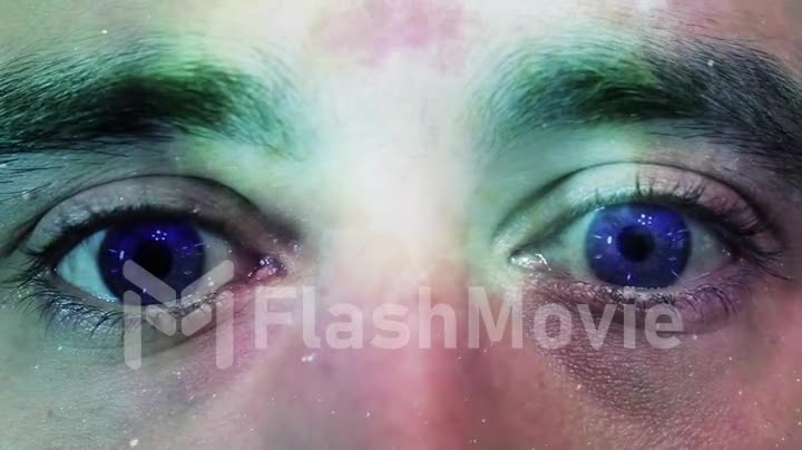 Space eyes and pupils abstract flight into space