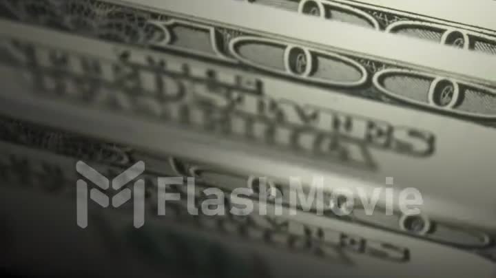 Counting cash hundred dollar bills with depth of field seamless animation